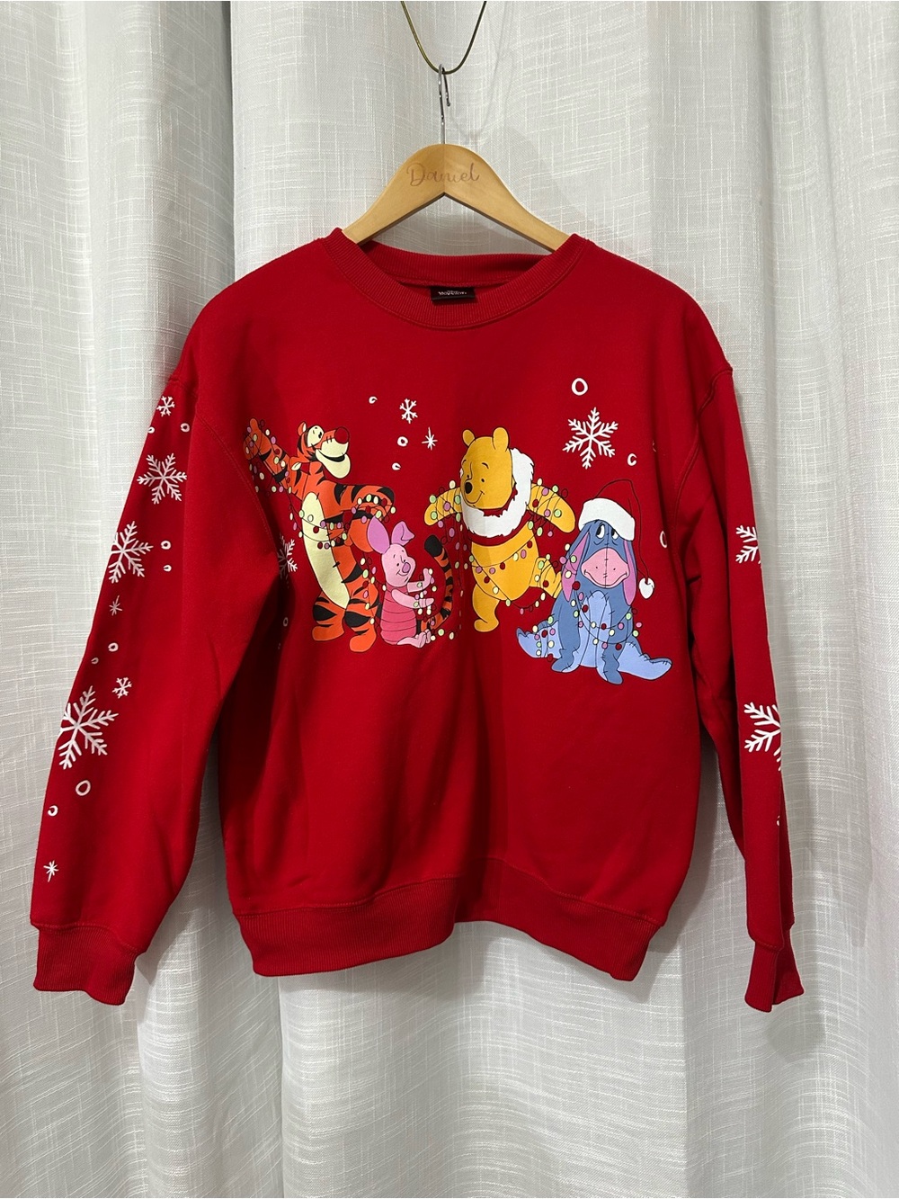 Red Winnie the Pooh Holiday Crewneck Sweatshirt